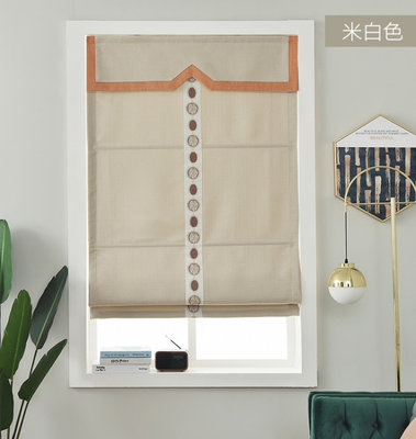 Anti-dust modern smart remote motorized blue grey beige linen curtain Roman blind customized blackout