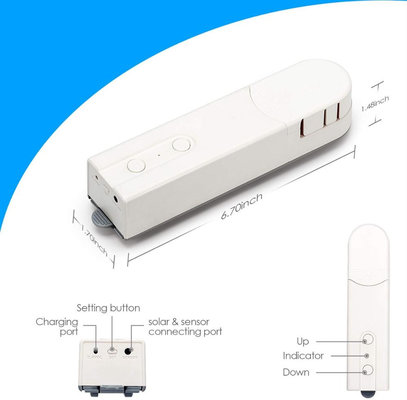 Low Noise long time working APP BT controlled DIY Home Smart blind powered by Solar Panel and Charger