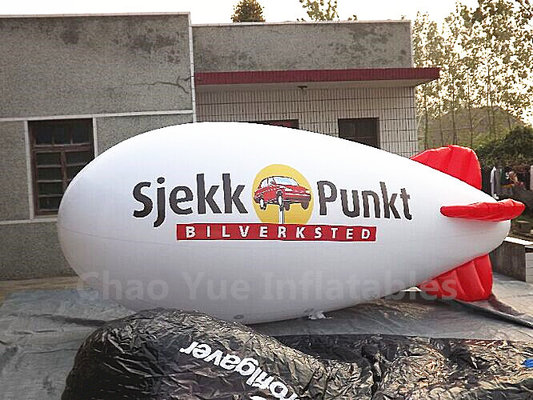 China 4M Inflatable Helium Blimp with Free Logo Printing supplier