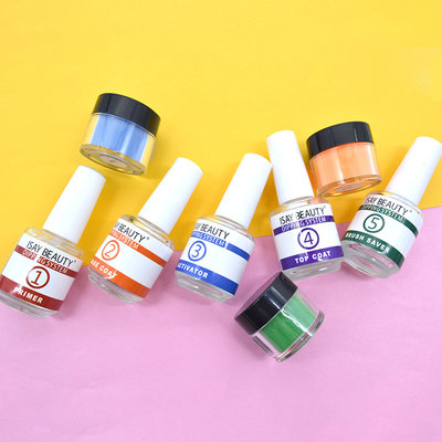 China Hot selling nail acrylic powder glitter match dip powder and gel polish liquid and powder nails supplier