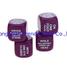 China Funny 25MM Acrylic Joke Dice With Custom Printing Six Side,Cheap Wholesale Price, For Game And Homework Jokes supplier