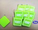 Personalized Green Color Square Shape Silicone Zipper Head Charms With Cloth Brand Name Logo supplier