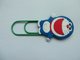 Lovely Doraemon Rubber PVC Bookmark With Green Clip , Mini Size , Best Christmas Gift For Children supplier