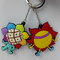 Colorful Flower Shape PVC Toy Keychain Key Holder With High Quality Metal Chain, Double-sided Embossed Logo supplier