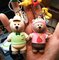 Custom High Quality 3d Brown Bear Doll Keychain Key Holder With Silicone Wristband, Different Design Available supplier