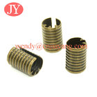Copper Cylinder Folder Leather Cord Buckle Round Rope Clip End Clasps