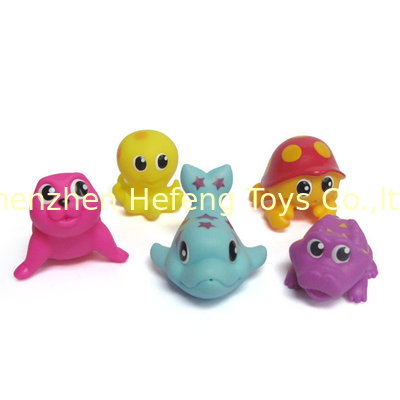 Baby floating safety plastic educational bath toy animal set for kids