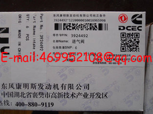 China CUMMINS INTAKE VALVE 3924492, CUMMINS 6CT8.3 Engine Valve,Dongfeng 6CT Intake Valve supplier