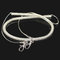 Hot sales clear plastic pu customized long wire coil tether w/meta snap hook for safety supplier