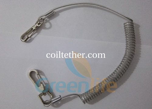 Heavy Duty High Pulling Steel Spring Leash w/Lock Hook&amp;Ring supplier