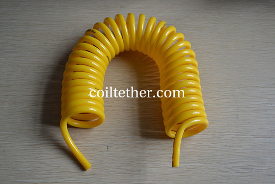 Custom Yellow Plastic Big Coiled Bungee Cord Lanyard supplier