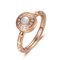Lady Fashion Jewelry Ring Elegance Wedding Ring with Diamond White Shell with Rose Golden Plating Stainless Stell Rings supplier