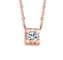 Stainless Steel Jewelry Fashion Pendant Necklace Diamond Round Pink Gold Necklace supplier
