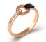 Fashion Rose Gold and Diamond Ring Stainless Steel Jewelry 316L Zircon Ring supplier