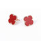Four-leaf clover shape  Acrylic stainless steel earrings Titanium steel hypoallergenic color earrings supplier