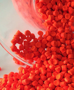 China Fluorescence Orange Rubber Colour Pigments Waterproof With 170 ℃ Heat supplier