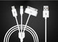 original 3 in 1 Pisen USB cable with package, Iphone 4(S) USB cable+ Apple Lightning USB cable+Android USB cable supplier