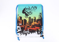 Sublimation Printed Pull String Bag , Gym Custom Size String Sports Bag