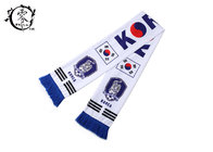 Fleece World Cup Sports Printed Scarf , Soccer Team Korea Sublimated Scarf