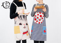 Cute Animals Women Kitchen Apron with Pockets Extra Long Ties For Cooking