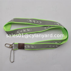China Reflective lanyard with reflective band and screen printed logo, high quality affordable supplier