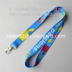 China Branding logo sublimation neck strap lanyards, custom made full color lanyards, supplier