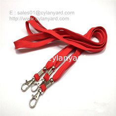 China Tubular neck strap with metal crimp and metal bead supplier