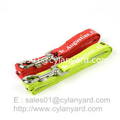 China Polyester dog lead dog leash, personalized printed polyester ribbon dog leash 1&quot; x 6L supplier
