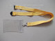 Discount plastic badge holder lanyard with plastic breakaway, polyester ribbon, supplier