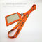 Dye sub printing lanyard with leather badge, dye sub print ribbon with metal swivel clip supplier