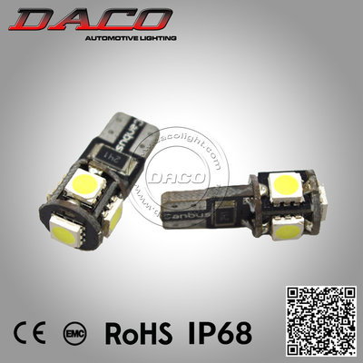 China Canbus T10 5050 5 smd non-polarized supplier