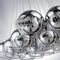Modern Chrome Glass Balls LED Pendant Chandelier Light For Living Dining Study Room supplier