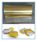 8011 golden coated  aluminium foil with pp film  for food contaier and lids