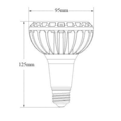 E27 Par30 aluminium led track light housing 20W