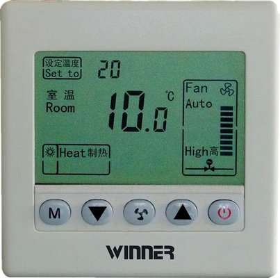 China 230V Heat LCD Digital Room Thermostat With Fan Coil Condition Display supplier