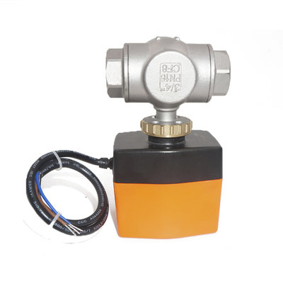 China Stainless Steel Electric Actuated Ball Valve For Chilled Water 1 Inch supplier