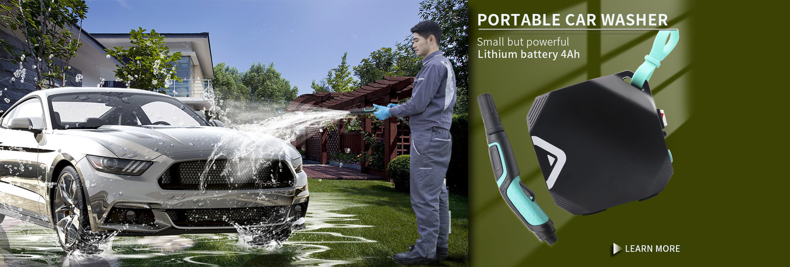 new model high pressure car pressure washer machine with lithium batterry for car wash factory supplier