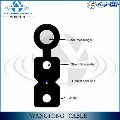 Flat shape g657a ftth fiber optic cable with LSZH sheath