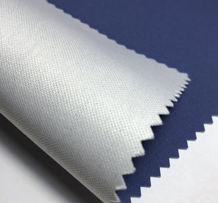 China 100%polyester 228T taslan waterproof white coating 130gsm 150cm width for jacket fabric supplier