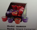 FBAB0024 mini plain color PP plastic snack storage box for peanut jam supplier