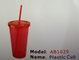 FBAB1031 for wholesales PS/PP plastic eco-friendly BPA free cup with straw supplier