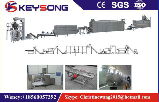 China Nutritional Artificial Rice Making Machine Stainless Steel Twin Screw Extruder 150Kg / H Capacity supplier