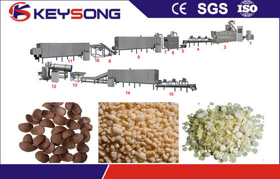 China Grain Puffing Breakfast Cereal Making Machine Food Grade Stainless Steel 304 supplier