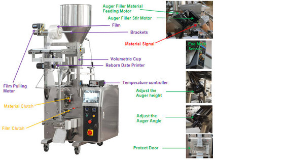 Pop corn snacks food nitrogen filling packing machine