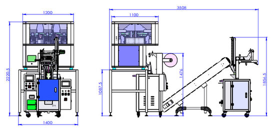 multi-function automatic tea cutting machine Non-woven tea packing machine