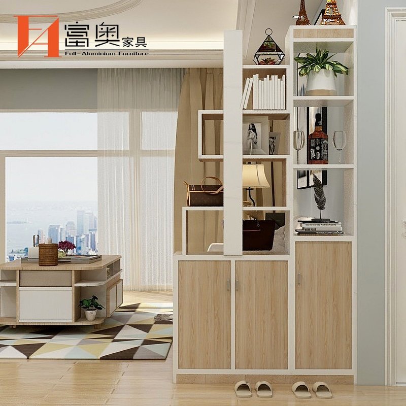 All Aluminum Entrance Decorative Shoes Storage Cabinet for Living Room Furniture