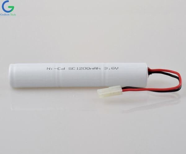 Ni-Cd Rechargeable Battery Pack SC2000mAh 3.6V stick type for Emergency Lighting Battery with Long Life Cycle