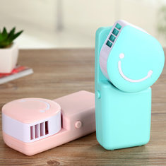 China NEW Mini Rechargeable Portable LED Handy USB Air Conditioner Cooling Fan GK-F02 supplier