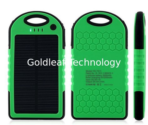 New style motor system  waterproof solar charger 5000mah for promotion