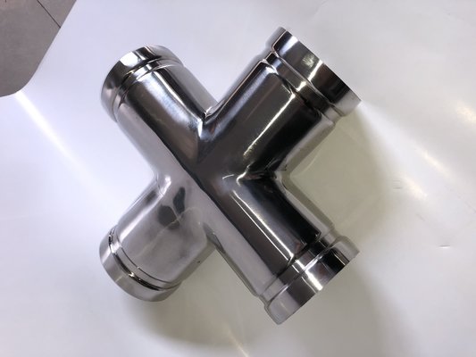 4 Way Grooved End Pipe Fittings Grooved Equal Cross For Industrial Pipeline System